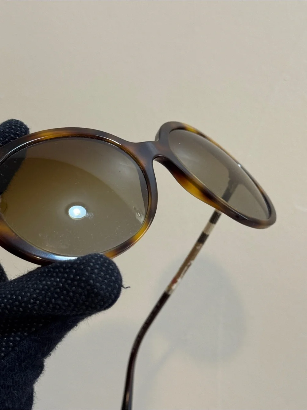 Burberry Tortoiseshell Polarized Sunglasses with Brown Lenses